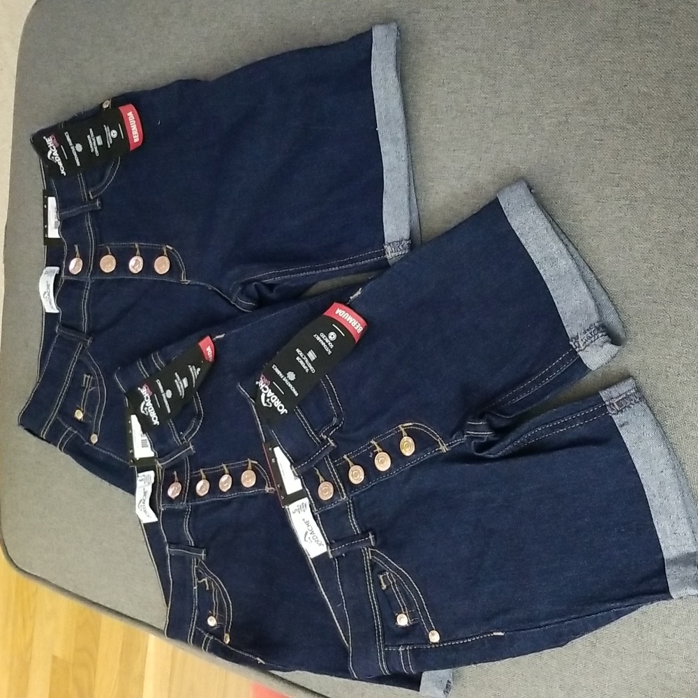 Dark wash Bermuda shorts